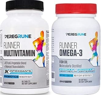 Runner Multivitamin & Omega 3 Fish Oil Bundle | Engineered Multivitamin for Runners | Antioxidants for Health & Recovery | Vitamin B Complex for Endurance, Energy | Joints & Heart Health