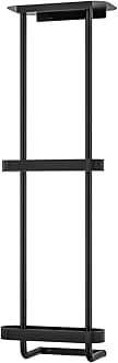 Bathroom Towel Storage, 36.4 Inch Towel Racks for Bathroom Wall Mounted with Shower Caddy with Metal Shelf, Black