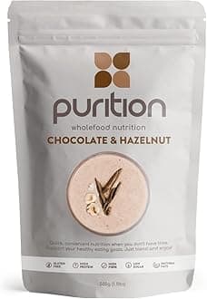 Chocolate & Hazelnut – High Protein Wholefood Shake | 500g Natural Meal Replacement with Whey Protein for Keto Diet, Weight Loss & Healthy Breakfasts | 12 Servings
