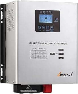 1200W Pure Sine Wave Inverter with AC Charger, DC 12V to AC 120V Output,UPS Backup Power Low Frequency Inverter for Lithium, Sealed,AGM, Gel,and Flooded Batteries