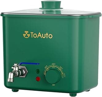 TOAUTO 8Lbs Green Wax Melter for Candle Making - DIY Electric Candle Wax Melting Pot with Quick Pour Valve & Temperature Controller for Candle Craft Maker Beginner AC 120V