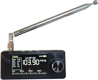 V3 Si4732 Mini Radio with 1.9-inch Screen, Portable AM FM Pocket Radio Receiver, LSB USB Transistor Radios, Headphones with Headphone Amplifier, for Walking | Camping etc.