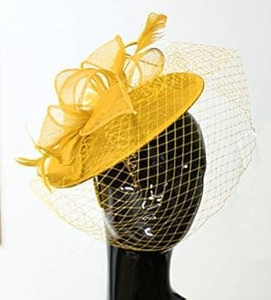 Caprilite Saucer Sinamay Headband Fascinator Wedding Ascot Hat Hatinator Birdcage Veil