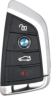 Arrvweer Replacement Keyless Entry Remote Control Key Fob Case Fit for BMW 1 3 5 7 Series X1 X5 X6 M5 M6 Key Fob Cover Shell 4 Buttons