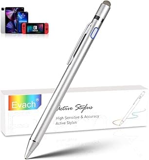 Stylus for Samsung Galaxy Tab A 10.1/10.5/8 Inch Pencil, EVACH Rechargeable Digital Pencil with 1.5mm Ultra Fine Tip Stylist Pens for Samsung Galaxy Tab A 10.1/10.5/8 Inch,Grey