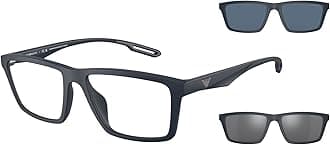 mens Ea4189u Universal Fit Prescription Eyewear Frames With Two Interchangeable Sun Clip-ons