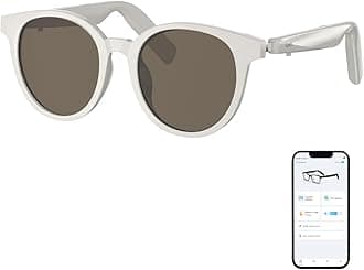 GetD Smart Sunglasses, Round Polarized Lens Bluetooth Glasses for Women and Men with Speaker, Music Glasses AI Translator, 11H Battery Life, Voice Control, Smart Eyewear for Travel Driving Meeting