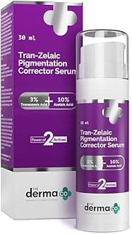 The Derma Co. Tran-Zelaic Pigmentation Corrector Serum with 3% Tranexamic Acid & 10% Azelaic Acid - 30 ml | Treats Hyper Pigmentation & Melasma | Reduces Acne & Acne Marks