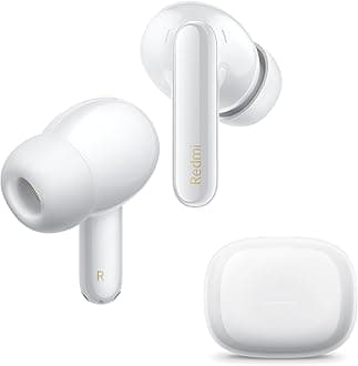 Redmi Buds 6 Pro – Wireless Bluetooth Headphone in-ear, Triple Drivers,Dimensional Audio,55dB ANC, 4KHz Wide Frequency, Hi-Res Sound, LDAC, Up to 9.5h+36h Battery Life, IP54, Glacier White