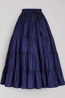 JANAK Girl's Crepe Fabric Long Frill Skirt 584