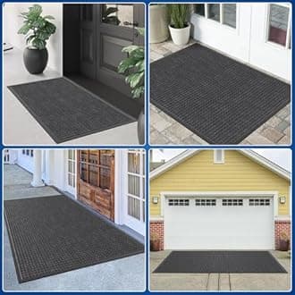 Durable Front Door Mat, 48" x 24" Heavy Duty Indoor Outdoor Doormat for Entryway, Non-Slip Rubber Backing, Stain and Fade Resistant Commercial Floor Mat for Home Office Entry