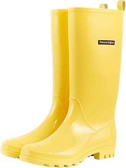 Tall Rain Boots Women Fashion Waterproof Boots for Women Light Outdoor Garden Shoes Muck Boots for Ladies Non Slip Work Shoes Rubber Boots with Premium Comfort Insole