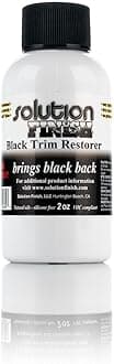 Black Plastic & Vinyl Trim Restorer - Use for Car and Truck Detailing, No Wet Look, Instantly Revives Color to Trim, Bumpers, Mud Flaps, Etc., Black (2 oz), 11002