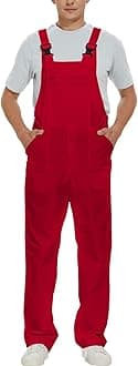Men's Bib Overalls Workwear Fashion Lightweight Jumpsuit with Pockets