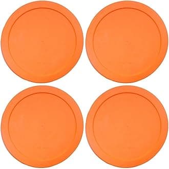 Wood Grip | Lids for Pyrex and Anchor Round Glass Containers | Lids For Pyrex Glass Containers | Replacement Lids (Red, 2 Cups, 4 Pack)