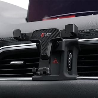 BEERTE Phone Holder fit for Mazda CX-5 2017-2026 Adjustable Air Vent Car Dashboard Cell Phone Mount Carbon Fiber Pattern Gravity Phone Mount fit for Any inches Smartphone