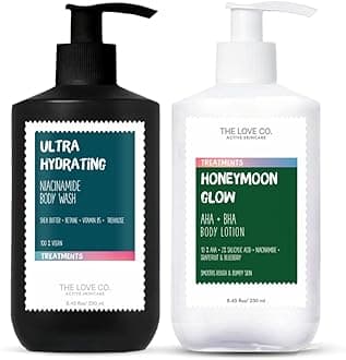 THE LOVE CO Salicylic Acid 02% Body Wash - Body & Back Acne | Prevents Dry, Rough, Bumpy, and Strawberry Skin | Deep Cleanses Skin (Combo 2)