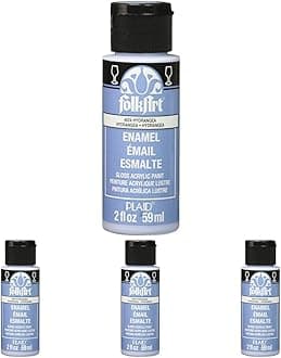FolkArt Enamel Glass & Ceramic Paint in Assorted Colors (2 oz), 4024, Hydrangea (Pack of 4)