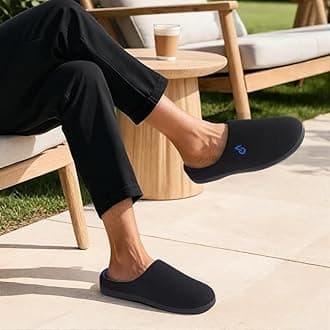 VeraCosy Men's Two-Color Slippers Cushioned Thick Sole Winter Low-Rebound Foam Room Shoes