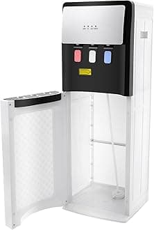 Bottom Loading Water Cooler Dispenser for 5 Gallon Bottles, Hot Room Cold Drink Water Dispenser 110V 500W Bottom-Loading Water-Cooler Hot & Cold Water Machine for Home Office (White)