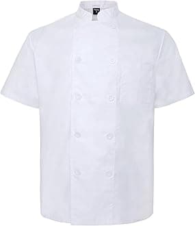 TopTie Unisex Short Sleeve Chef Coat Jacket