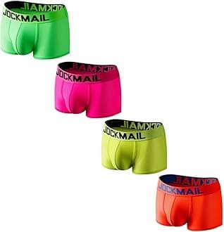 JOCKMAIL 4pcs/Pack Mens Briefs Underwear Mesh Comfort Underwear Briefs Men Underpants