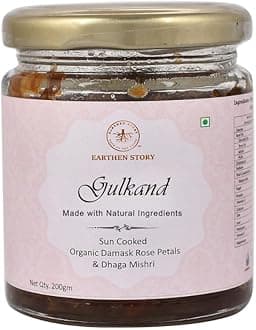 Sun Cooked Gulkand without sugar 200gm | Lab Tested for 290+ Pesticides | Pure Indian Pink Damask Rose & Dhaga Mishri | 100% Natural Rose Petal Jam | Ayurvedic coolant, Good for gut health