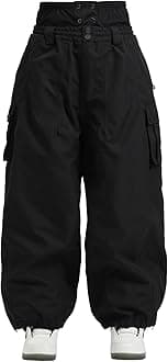 Men Women Snowboard Pants Snow Super Baggy Insulated Winterproof Waterproof Loose Ski Pants Outdoor