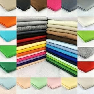 Acrylic Felt Fabric 60 Inch 150cm Wide - Sewing Craft Material - Black, White, Yellow, Green, Brown, Orange, Grey, Blue, Red, Pink, Purple - Felt Sheets for Crafting & Decorations(Light Blue, 10m)