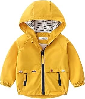 Toddler Boys Windbreaker Casual Outerwear Kids Lightweight Zip Hooded Jacket Baby Cute Dust Coat