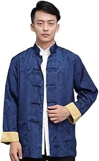 Men's Traditional Chinese Kung Fu Clothing Hanfu & Tang Suit Jacket Wing Chun Uniform Martial Arts Coats