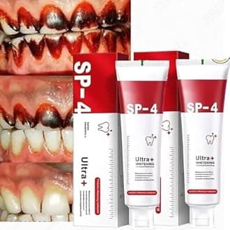 SP 4 Ultra Brightening Original Toothpaste Advanced Whitening Formula for Stain Removal and Enamel Protection-50 gm (Pack Of 2)