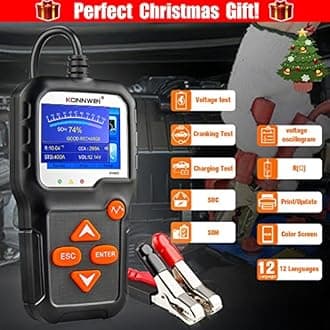 KONNWEI KW650 6V 12V Car Battery Tester 100-2000 CCA Battery Load Tester Auto Battery and Alternator Tester for Vehicle/Marine/Motorcycle/Lawn Mobile