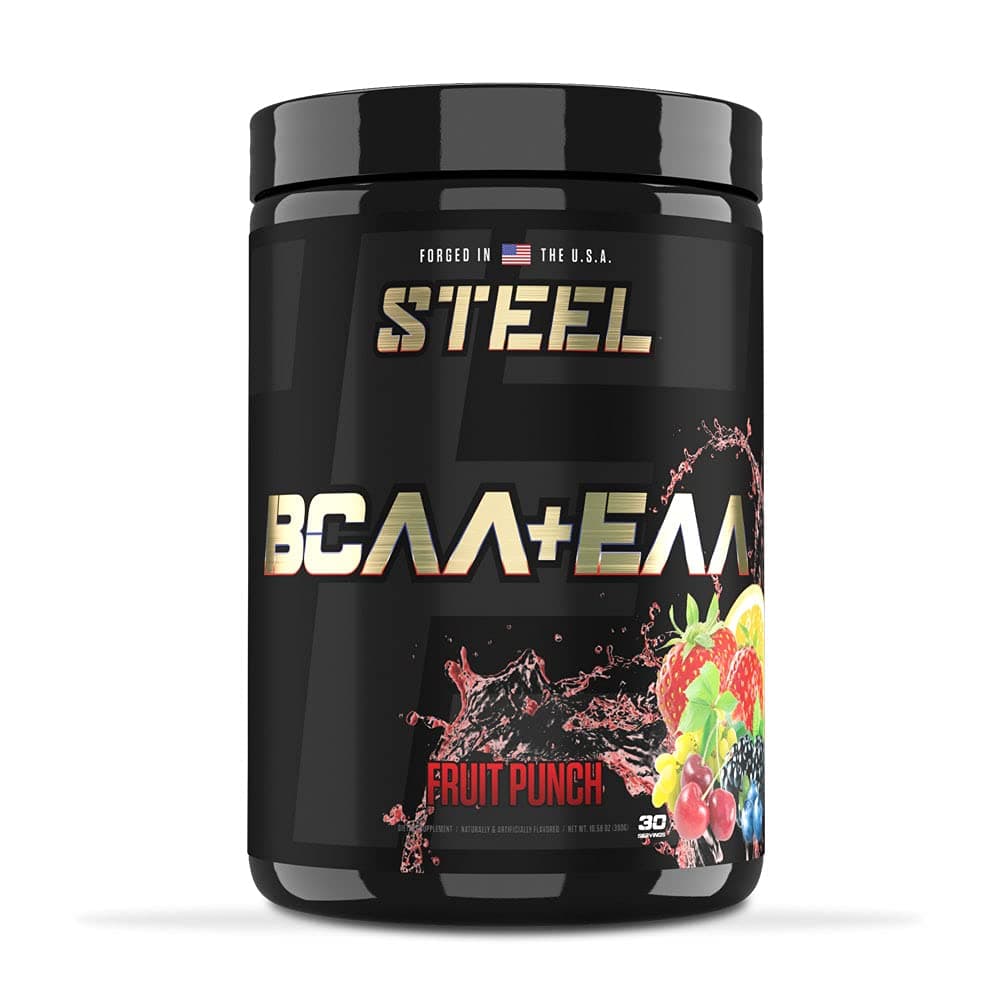 - Steel Supplements | High Performance BCAA EAA Powder | Promotes Lean Muscle Growth and Workout Endurance | 2:1:1 Ratio to Recover Muscle Faster 30 Servings. (Fruit Punch)