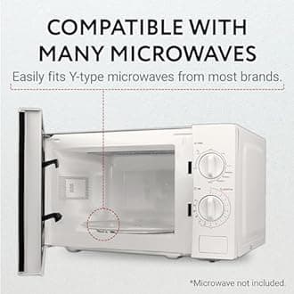 IMPRESA Replacement Microwave Glass Plate - Clear 12.5 Inch Microwave Plate Replacement - Compatible with General Electric & Samsung Models