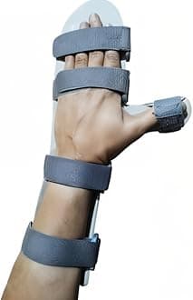 Orthoses Aluminium Hand Support Static Cook Up Splint Useful For Hand Stroke & Paralysis Cases/Arthritic Diseases/Fracture -Universal Size (For Left Hand), One Unit