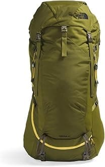 The North Face Terra 65 Backpack - Unisex Hiking Pack, Cinch-Top Opening with Zipper, Pole & Ice Axe Attachments, Forest Olive/New Taupe Green-NPF, Large/X-Large