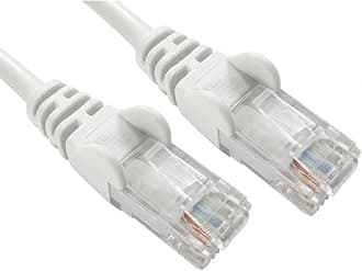 0.5m WHITE Network Cable - CAT5e - RJ45 - Ethernet - Patch - LAN - Router - Modem - 10/100