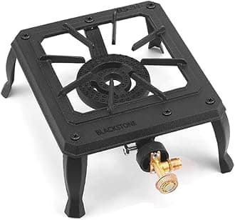 Blackstone Cast Iron Heavy Duty Outdoor Burner – High-Performance Stove for Grilling, Camping, and Tailgating (SINGLE BURNER)