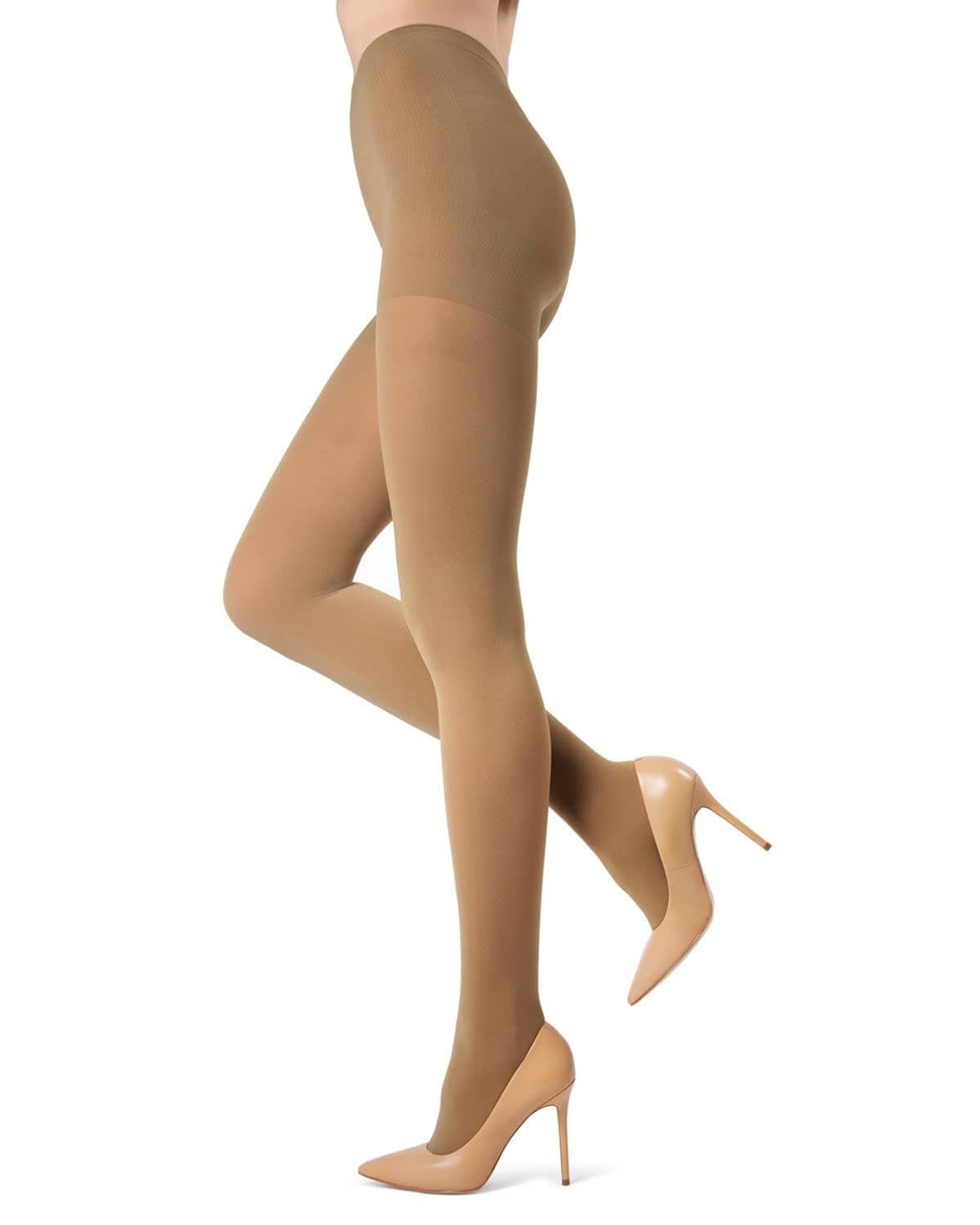 Melas6 Pair Women's 60 Denier Microfiber Control Top Tights