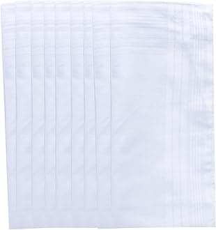 Men's Pure Cotton Handkerchief White Hankies