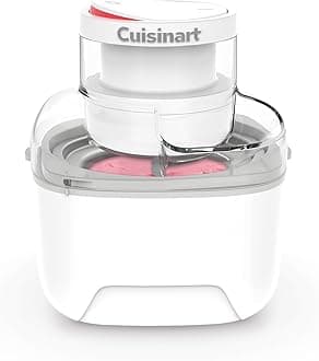 Cuisinart Solo Scoops Ice Cream Maker | Homemade Gelato & Ice Cream Maker in 25 Minutes | Sorbet Maker | Frozen Yogurt Maker | Compact, Space-Saving | 475 ml Mixing Bowl | ICEM10