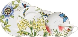 Villeroy & Boch Signature Collection Amazonia Anmut 5-Piece Place Setting, Premium Bone Porcelain, Made in Germany, Service for One