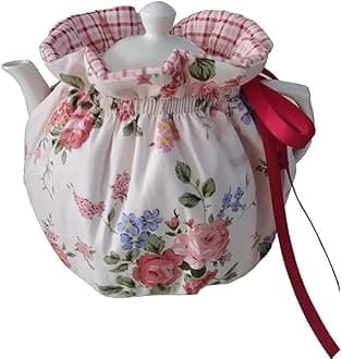 Hoqiang Cotton Tea Cozy for Teapots Printed Tea Cosy Tea Cover Keep Warm Tea Pot Dust Cover Insulated Kettle Cover for Home Kitchen Decorative Accessories (C21), Small