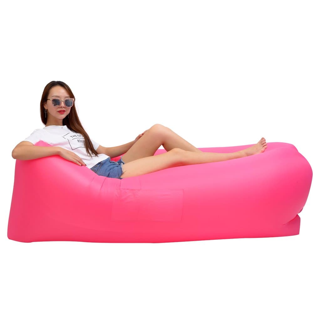iZEEKER Inflatable Lounger Wind Breezy Pouch Couch Windbed Cloud Air Chair Sofa Bed Lazy Bag Been Sleeping Sand Beach Laybag Blow Up Original Lamzac Fast Hangout Outdoor Hammock Lounge Adults Kids