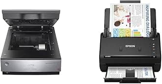 Epson Perfection V850 Pro Scanner & Workforce ES-400 II Color Duplex Desktop Document Scanner for PC and Mac, with Auto Document Feeder (ADF) and Image Adjustment Tools
