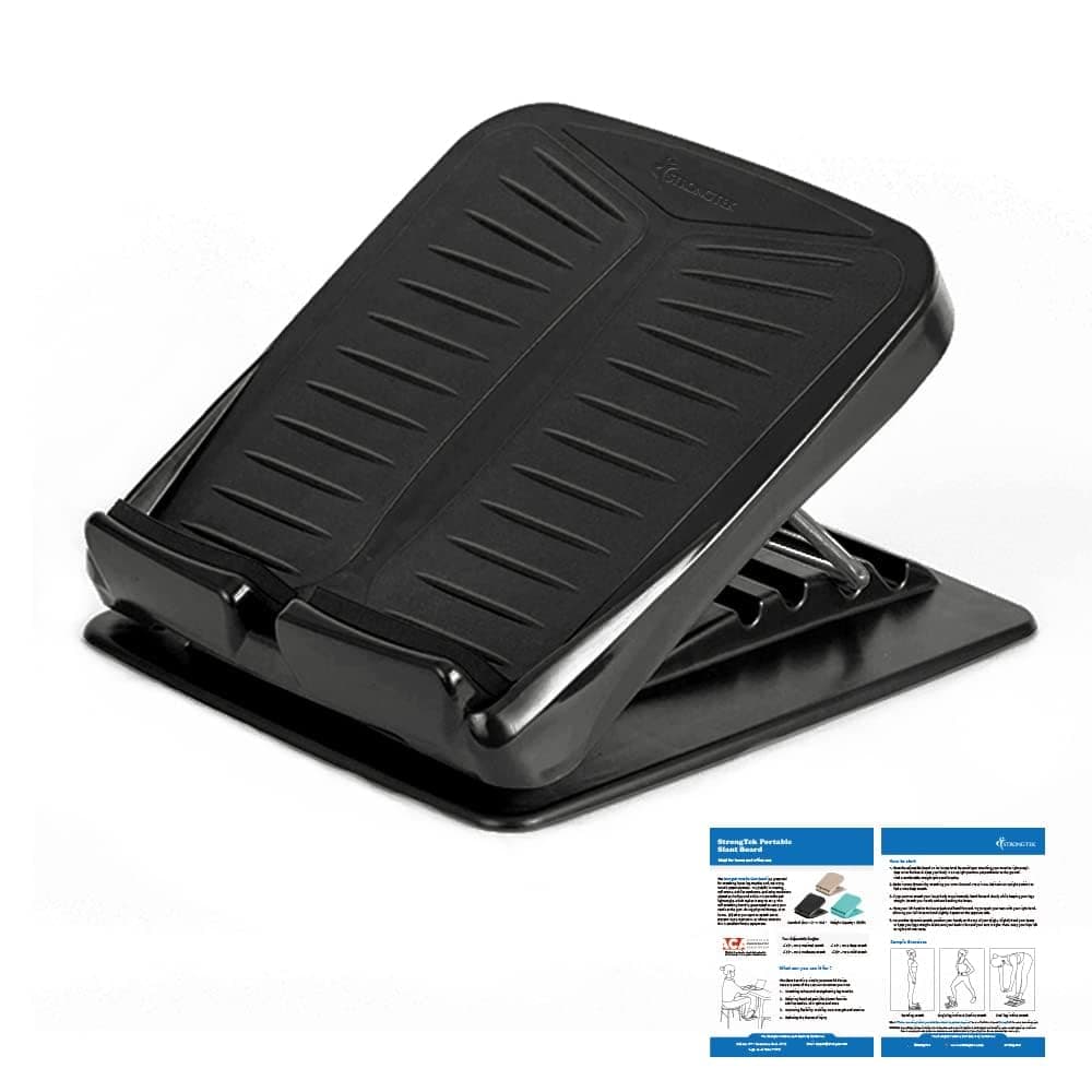 Portable Slant Board, Lightweight 3.7 lbs, 5-Level Adjustable Calf Stretch Board (20°–50°) with Non-Slip Surface for Safe Stretching, Improved Ankle Flexibility, Balance & Rehab Anywhere