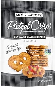 Snack Facts Sea Salt & Cracked Pepper Factory Pretzel Crisps, 1.5 Pound