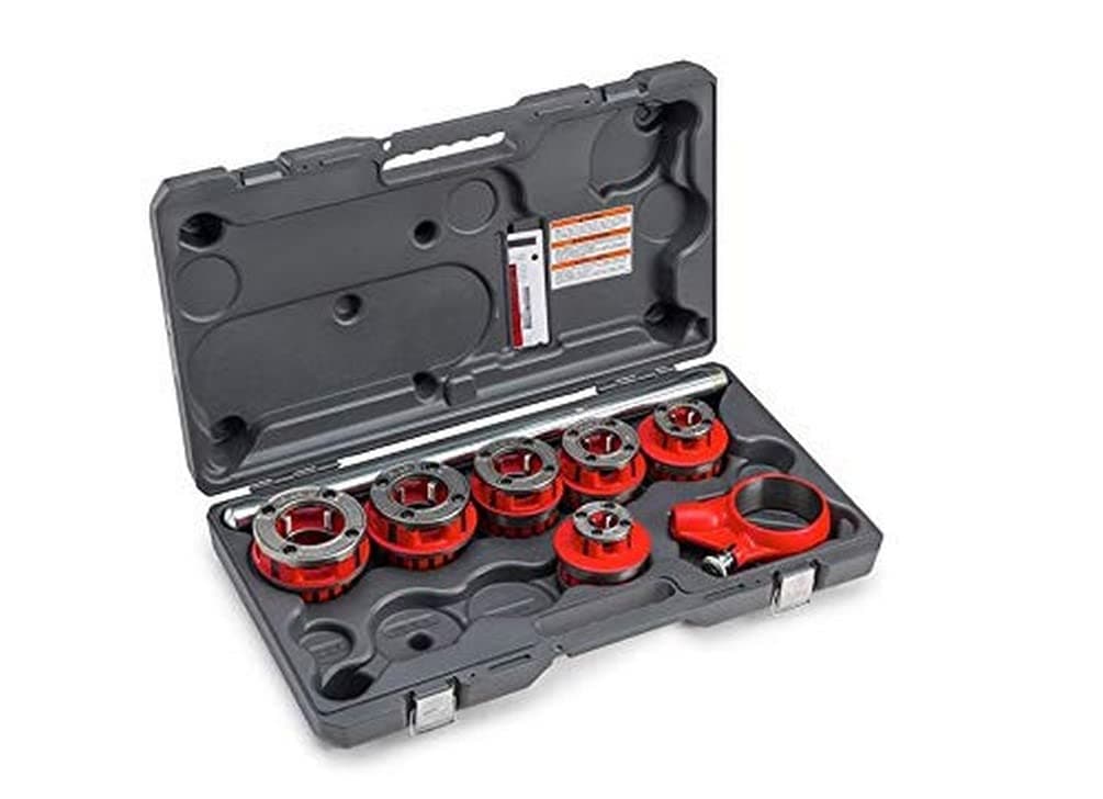 36475 Model 12-R Manual Ratchet Threader Set 1/2-2 inch Capacity, Red