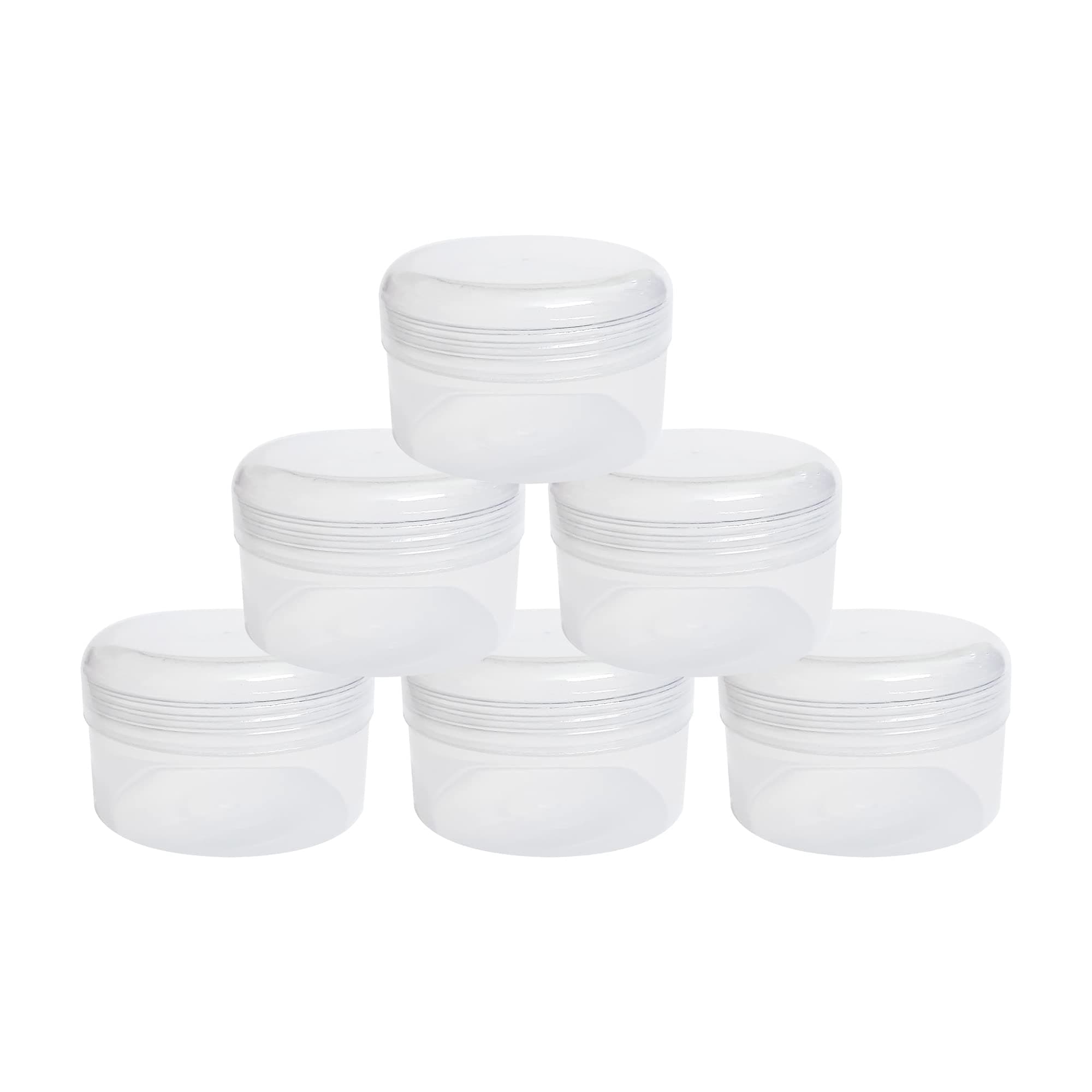 Clear/Transparent 20 GM/ML Empty Jar/Container For Storing Eyeshadow, Makeup, Face Cream, Lip Balm, Jewellery, Watch Parts, Beads (Pack of 96)